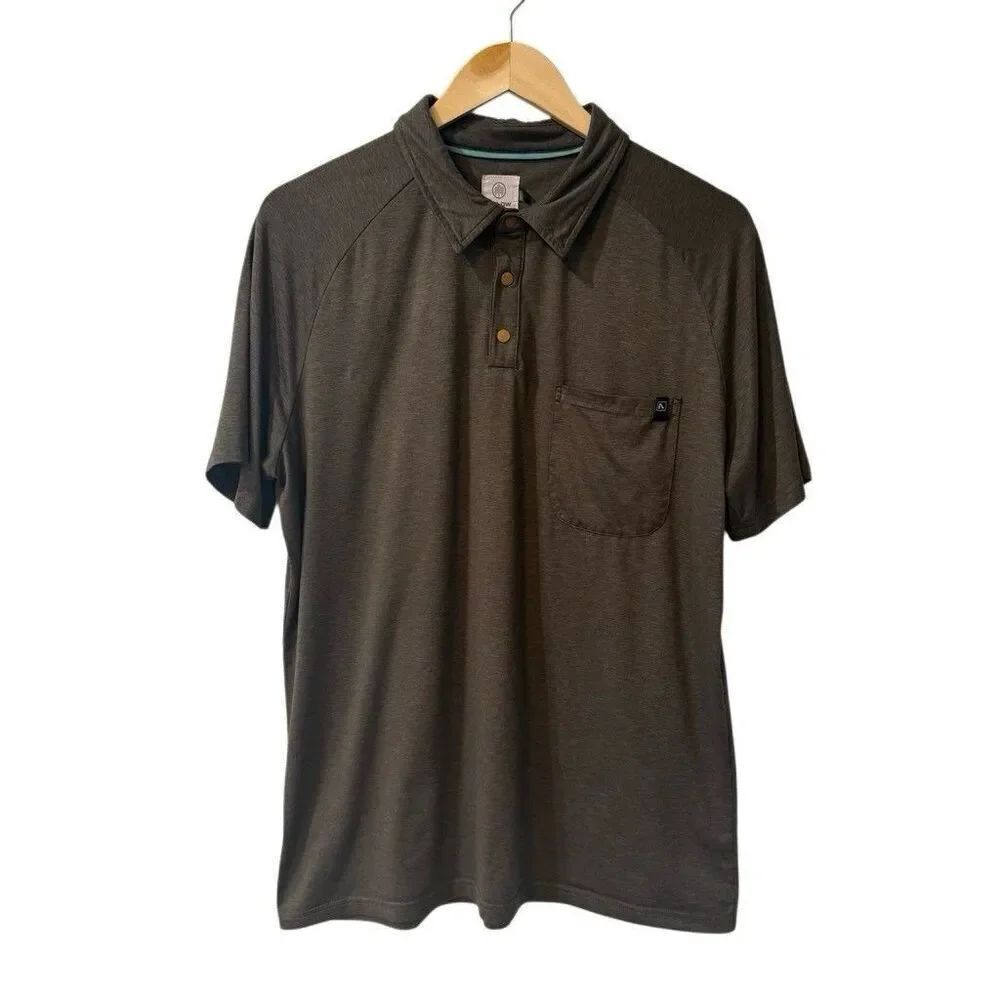 Flylow Shirt Mens Large Lopez Short Sleeve Polo Stretch Casual Outdoor Hiking